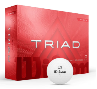 New WILSON TRIAD 12PK - WHITE 11628-WILTRIAD12PKWHT