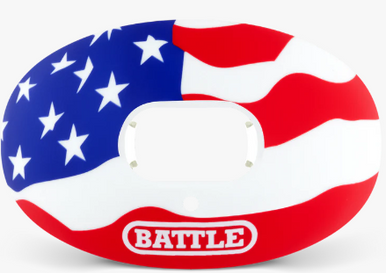 New BATTLE OXYGEN USA FLAG MOUTH GUARD - ONE SIZE FITS MOST 11628-BATOXYUSAMG