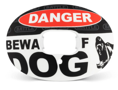New BATTLE OXYGEN BEWARE OF DOG MOUTH GUARD - ONE SIZE FITS MOST  11628-BATBEWAREOFDOG