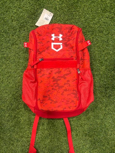 Under Armour Utility Print Backpack Red OSFA (New)