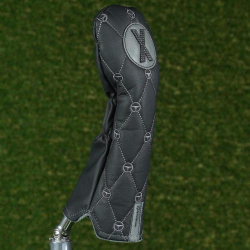 TaylorMade 2023 Patterned Rescue Hybrid Headcover X Black / Gray ~ LOOK!!