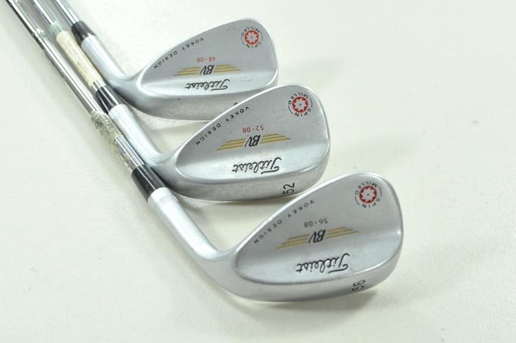 Titleist Vokey Spin Milled 48*, 52*, 56* Wedge Set RH Wedge Flex Steel # 209177