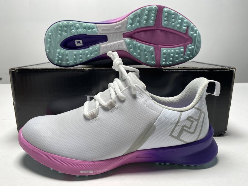FootJoy FJ Fuel Sport Golf Shoes White Pink Purple Women's SZ 7.5 (90547)