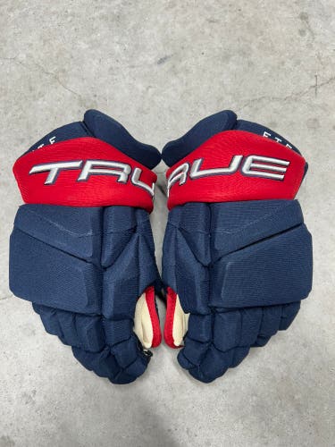 14” True Catalyst 9X Pro Columbus Blue Jackets Gloves Pro Stock (New) NHL