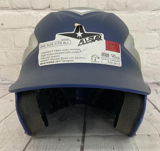ALL STAR BH3000 Youth Ultra-Cool Softball Helmet Matte Blue Grey 6 1/2" - 7 3/4"