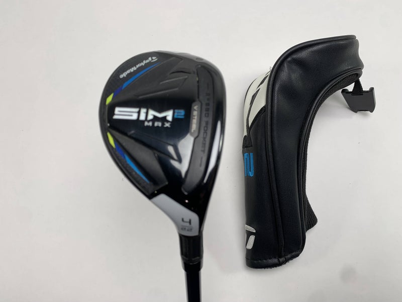 TaylorMade SIM2 MAX Rescue 4 Hybrid 22* Fujikura Ventus Blue 7S Stiff RH HC
