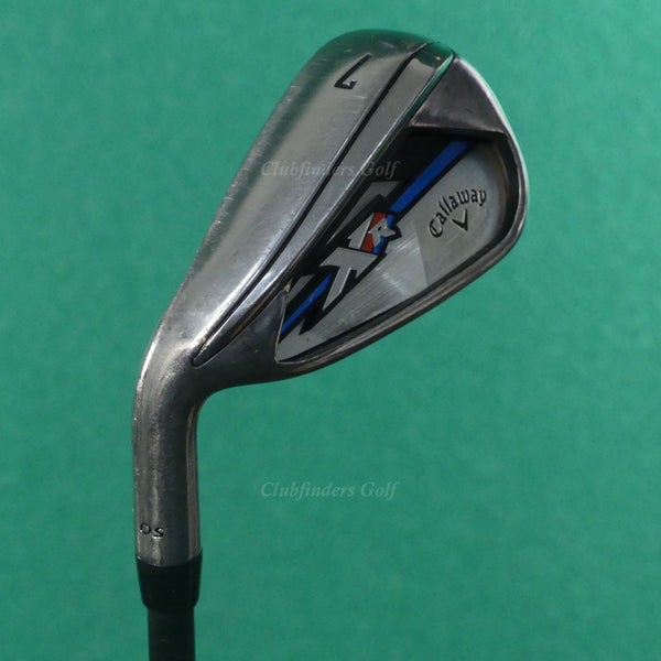 LH Callaway XR OS Single 7 Iron Mitsubishi Rayon Fubuki AT 55 Graphite Regular