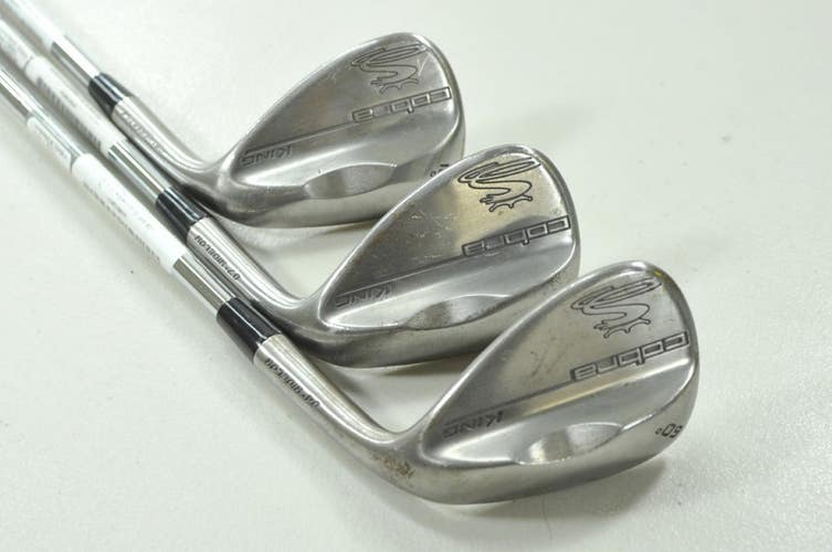 Cobra King Tour 2023 52*,56*,60* Wedge Set RH KBS Hi-Rev 2.0 Stiff Steel #209629