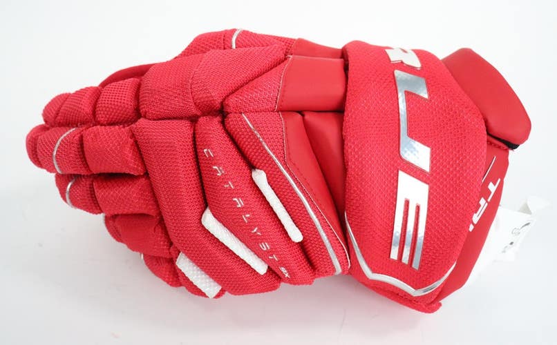 True Catalyst 9X Ice Hockey Gloves 13" Red Senior LEFT GLOVE ONLY Read