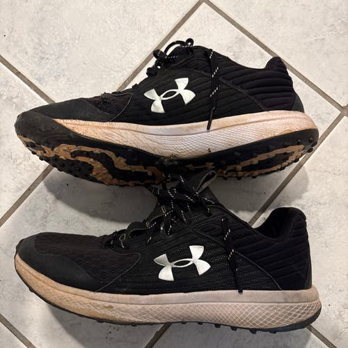 Under Armour Yard Low Black Size 11 Used Baseball Turf Shoes
