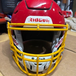 USED RIDDELL FLEX ADULT HELMET - LARGE - SCARLET