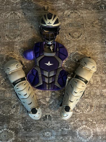 Purple and Silver All Star System 7 Axis Catcher's Set (Used)