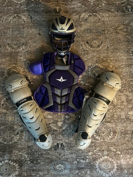 Purple and Silver All Star System 7 Axis Catcher's Set (Used)