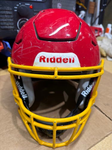 USED RIDDELL FLEX ADULT HELMET - XL - SCARLET