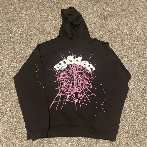 Black and pink Spider Worldwide hoodie
Size Large