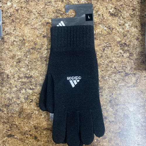 Black Large Adult Unisex Adidas Winter Gloves (New)
