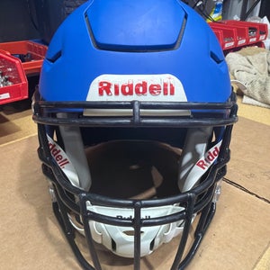 USED RIDDELL FLEX ADULT HELMET - LARGE - FLAT ROYAL BLUE