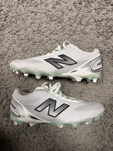 White Men's Size M 11.0 (W 12.0) Adult New Balance Freeze 4.0 Low Top Molded Cleats (New)