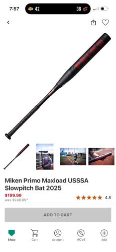 2025 Miken Freak Primo Composite Bat 26 oz 34" (Used)