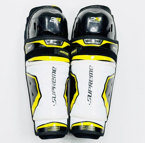 Nearly New Bauer Supreme 2S Pro Shin Gaurds-14"