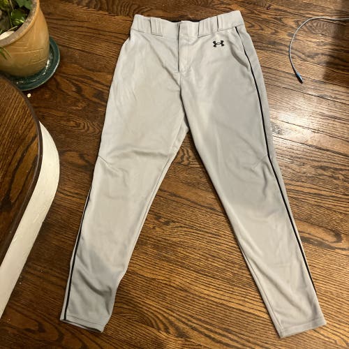 Gray Men's Medium Youth Under Armour Game Pants (New)