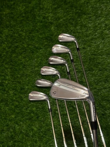 Men's 2025 TaylorMade P-790 Right Handed Iron Set Stiff Flex Steel Shaft (New)