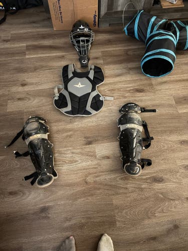 Black/Gray All Star System 7 Catcher's Set (Used)