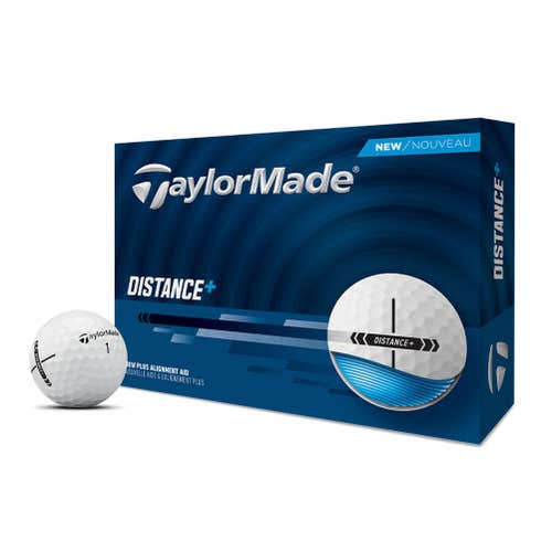Taylor Made Distance+ Golf Balls (White, 12pk) 1dz 2025 NEW