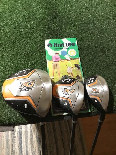 Callaway Juniors XJ Hot Set (Driver, 3 Wood, 5 Hybrid) J-Reg. Graphite Shafts