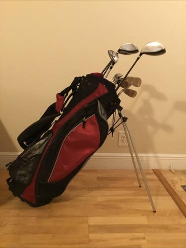 Wilson Tour RX MOI Full Set (D, 3W, 5W, 21* HY, 6-PW) Mens & Stand Bag (Read)