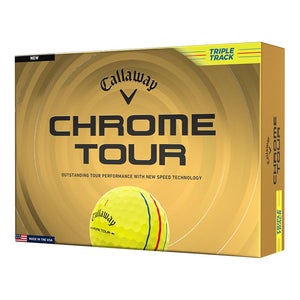 CALLAWAY CHROME TOUR TRIPLE TRACK YELLOW 2026 GOLF BALL DOZEN