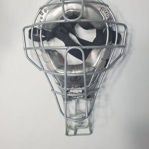 Force3 Defender Catcher/Umpire Mask and Throat Guard (Metallic Silver)