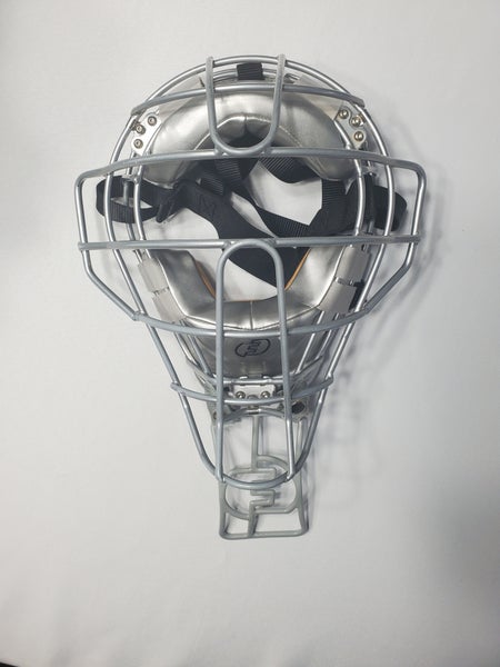 Force3 Defender Catcher/Umpire Mask and Throat Guard (Metallic Silver)