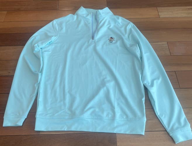Peter Millar Mens Size Small Pullover Philadlphia Cricket Club Teal *Very Good*