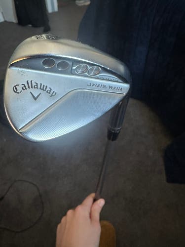 Used Men's Callaway Jaws Raw Full Toe Chrome Wedge Right Handed Wedge Flex 58 Degree Graphite Shaft