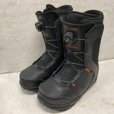 Used Ride ROOK BOA Mens Snowboard Boots Black And Orange Senior 10 11855-S000198094