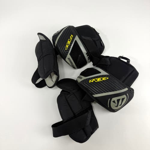 Used Warrior RX3e+ Goalie Knee Guards - Intermediate - #J675