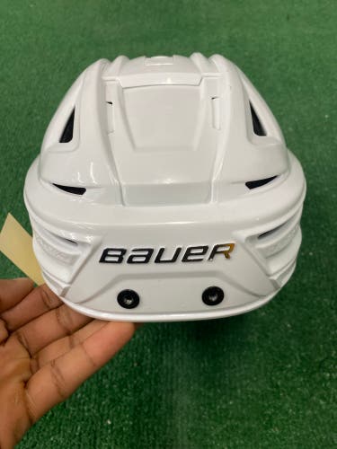 Used Small White Bauer Re-Akt 155 hockey helmet