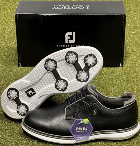 NEW FootJoy 2024 Traditions Leather Golf Shoes 57939 Black/White - Choose Size