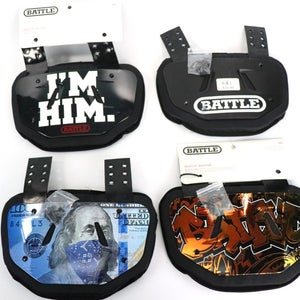 Lot Of 4 Battle Adult Football Back Plate Different Design NEW READ