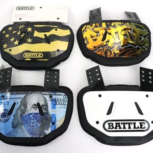 Lot Of 4 Battle Adult Football Back Plate Different Design NEW READ