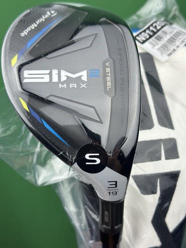 TaylorMade SIM2 Max Rescue 3-Hybrid 3H 19* Stiff Flex Ventus Blue w/ Cover NEW