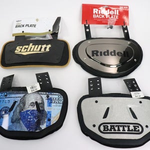 Lot Of 4 Adult Football Back Plate Battle / Riddell / Schutt / NEW READ