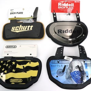 Lot Of 4 Adult Football Back Plate Battle / Riddell / Schutt / NEW READ