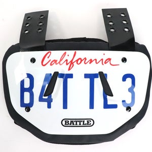 Battle Adult Football California License Back Plate Protective NEW Read