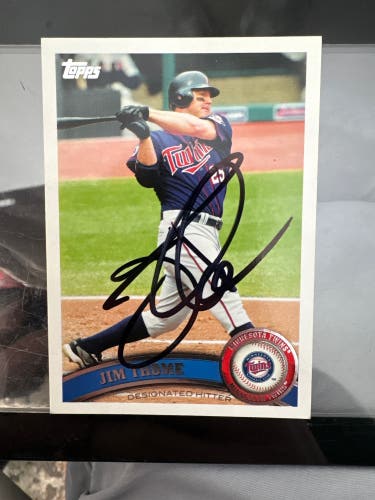 Jim Thome 2011 Topps Minnesota Twins Autographed MLB Baseball Trading Card