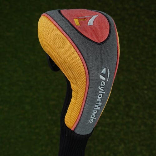 TaylorMade r7 Fairway Wood Headcover Sock Gray / Yellow / Red Changeable #'s