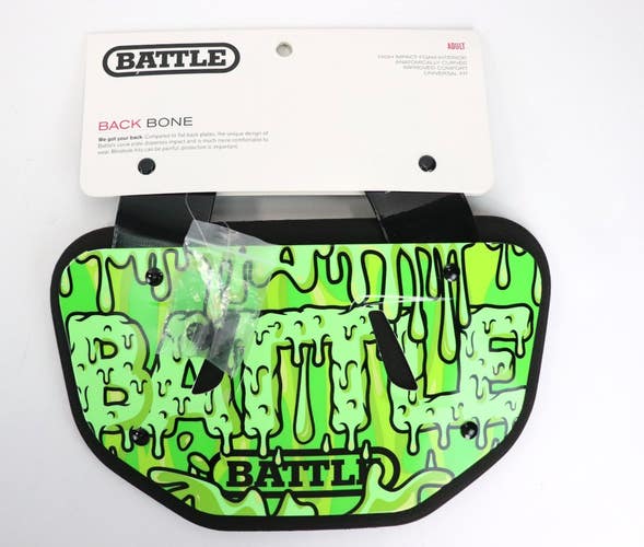 Battle Sports "Slime" Football Back Plate Adult NEW Read