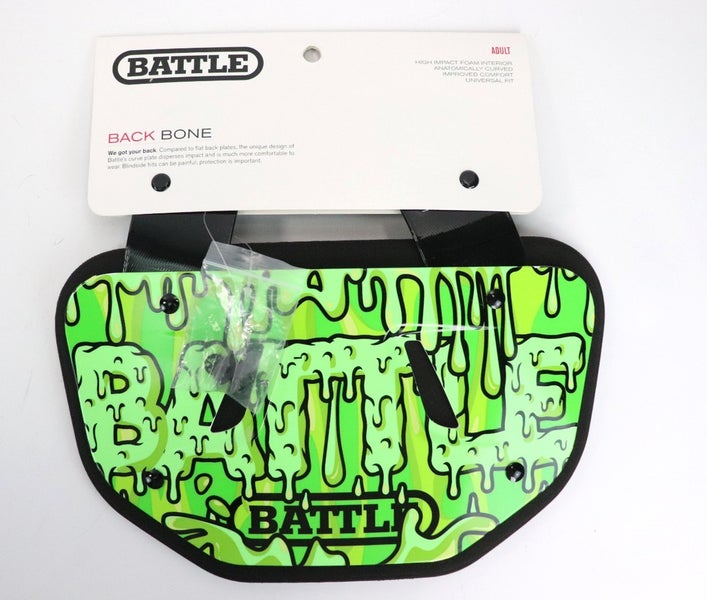 Battle Sports "Slime" Football Back Plate Adult NEW Read
