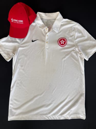 Nike Hong Kong Lacrosse Dri-Fit polo Shirt and hat bundle